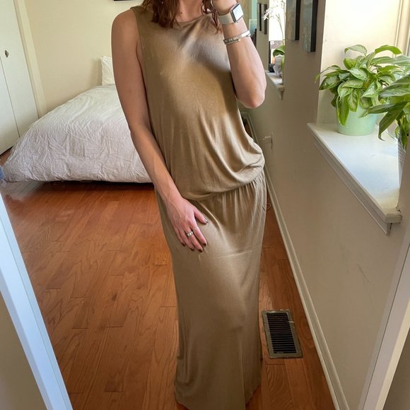 Everlane Dresses & Skirts - Everlane Tank Drop Waist Bluson Maxi Dress Brown Size Small